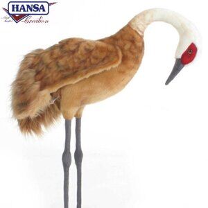 Hansa Handcrafted 29"  Life-size Sandhill Crane Stuffed Animal New w/Tag #5195